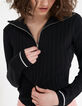 Pull camionneur noir tricot à côtes I.Code-1