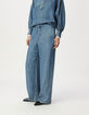 Blaue Damenjogpant mit Gummizug am Bund DANA-2