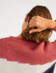 Candy red gebreide trui color block I.Code-4