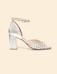 I.Code gold braided leather heeled sandals-1
