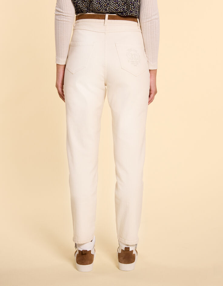 Cremeweiße Boyfit-Jeans I.Code-3