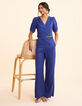 Pantalon large bleu pailleté I.Code-1