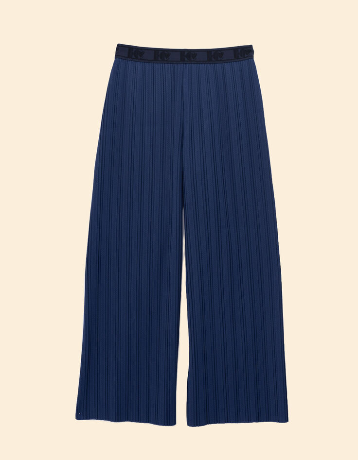 Pantalon large indigo plissé I.Code-6