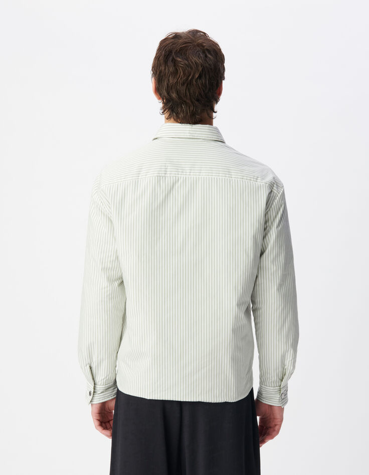 Gr&uuml;ne STEPPJACKE f&uuml;r Herren mit gestreiftem Futter-3