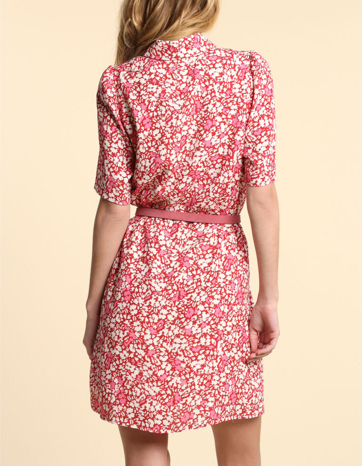 Vestido camisero red estampado floral tachista I.Code-4