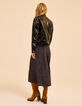 Kurze schwarze Jacke Vinyl I.Code-4