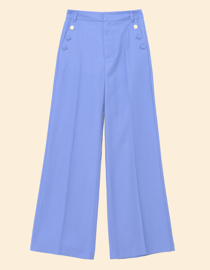 Violette Anzughose geknöpfte Taschen I.Code-7