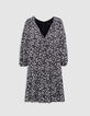 Schwarz LENZING&trade; ECOVERO&trade; Minimal Blumenschleife Kleid Damen-6