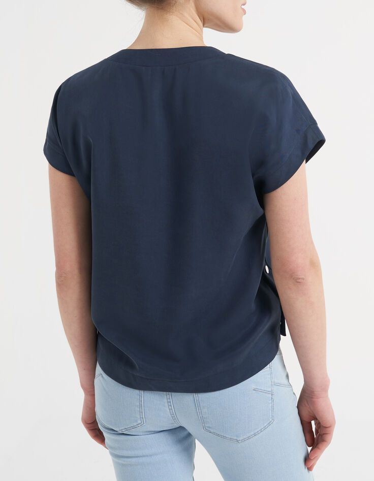 I.Code navy top with side press studs-2