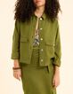 Veste kaki fluide poches boutonn&eacute;es I.Code-2