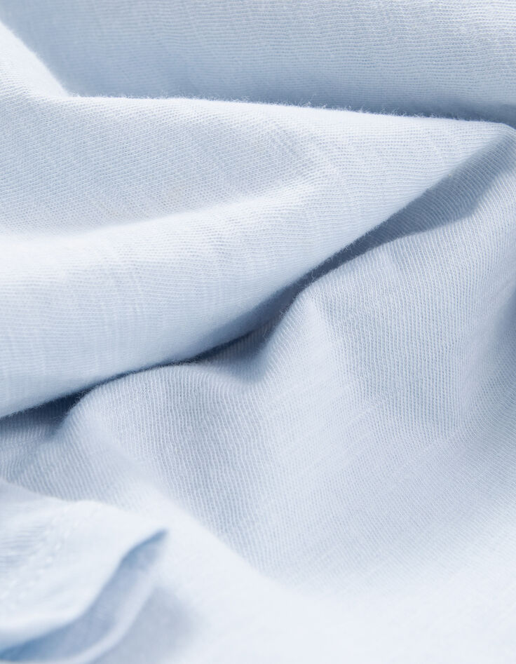 Himmelblaue Herren-T-Shirt L&lsquo;Essentiel mit V-Ausschnitt-7