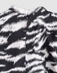 Schwarze Bluse mit Zebramuster f&uuml;r Damen-8