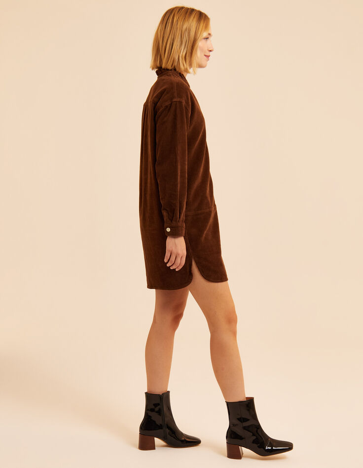 I.Code camel corduroy dress-7