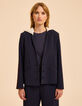 Blazer azul marino capucha felpa extraíble I.Code-2
