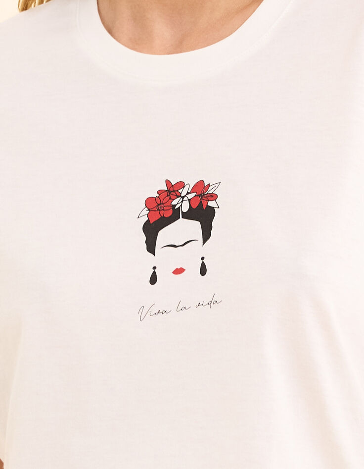 Tee-shirt blanc visuel Frida I.Code-5