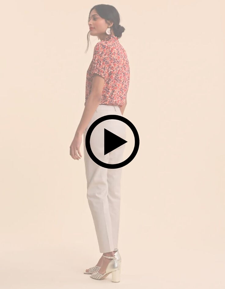 Pantalon de costume &eacute;cru lurex motif rayures I.Code-10