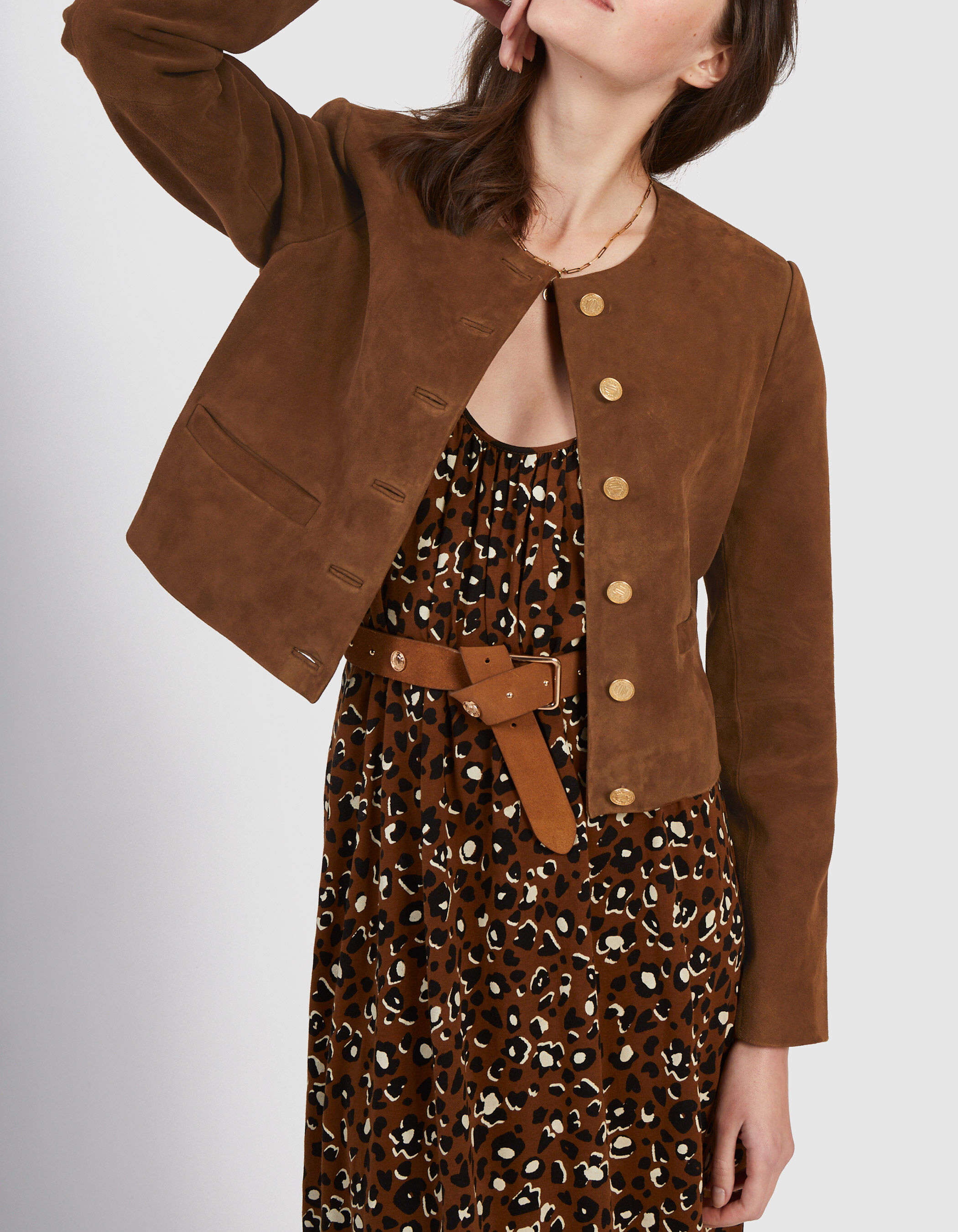 Veste velour camel 2025