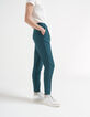 Geklede broek sea green stippen en hartjes I.Code-1
