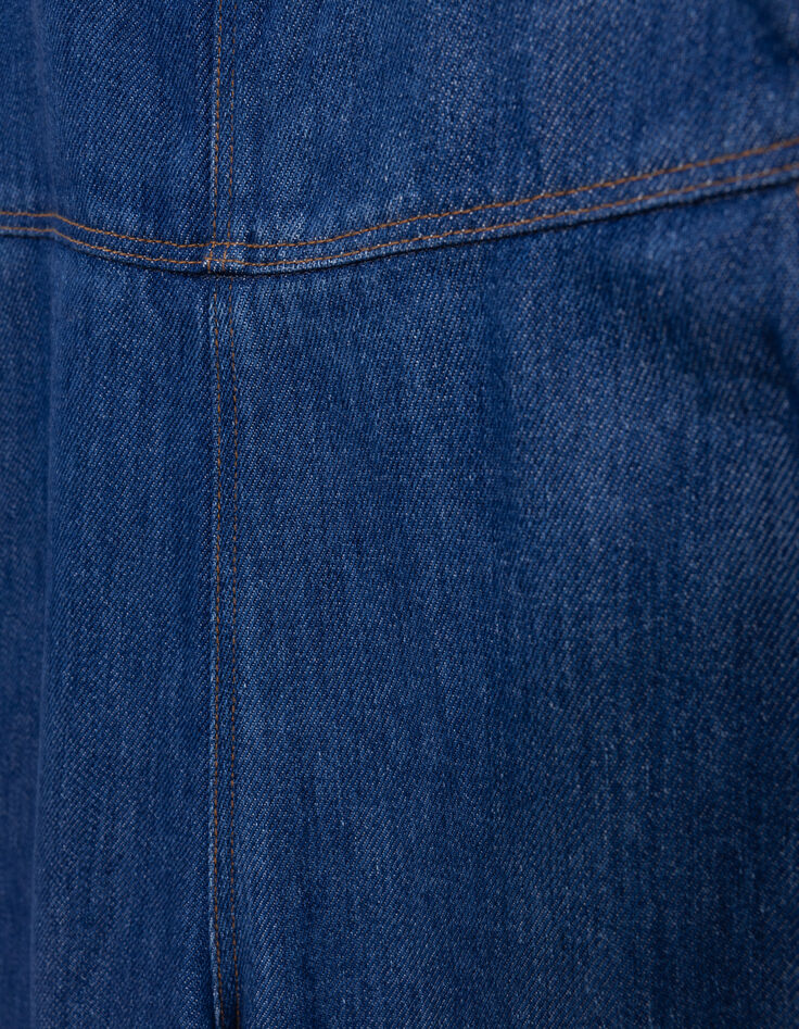 Salopette large en jean bleu foncé I.Code-8