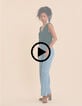 I.Code green lurex knit sleeveless sweater with ruffles-2 I.Code green lurex knit sleeveless sweater with ruffles-2