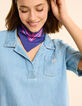 Top en jean bleu esprit vareuse I.Code-1