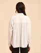 Ecru hemdblouse maxi geborduurde kraag I.Code-3