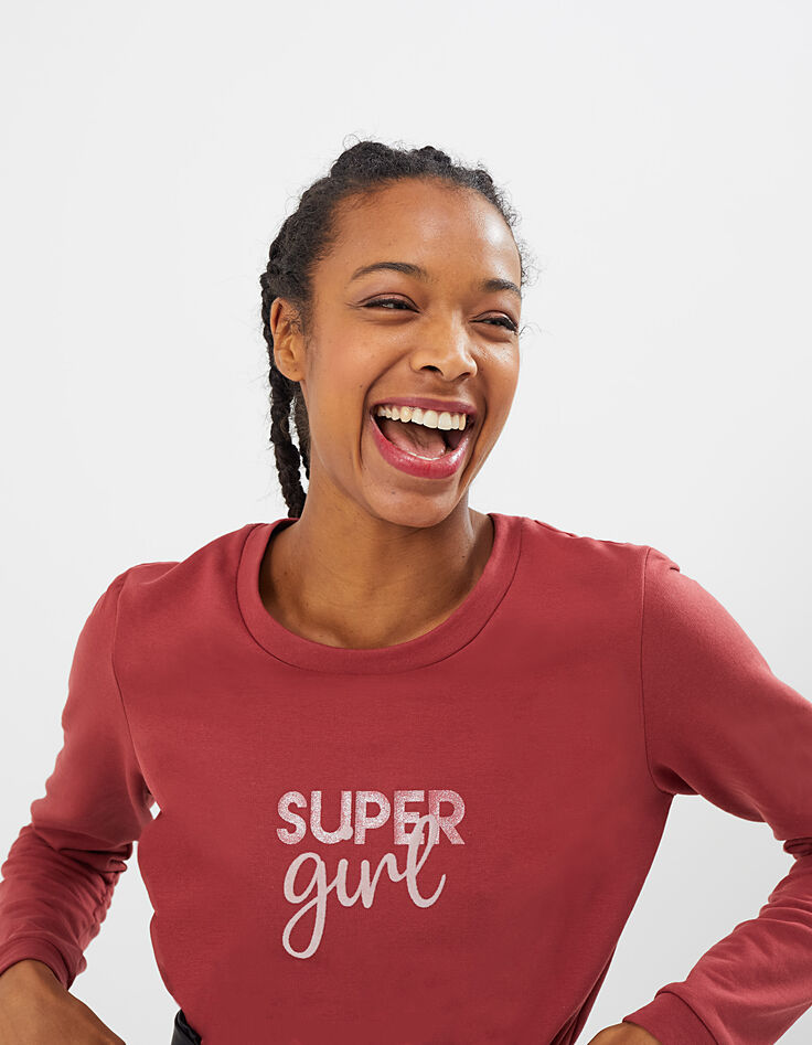 Sweat pivoine Super Girl I.Code-1