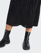 Vestido largo negro microplisado I.Code -4