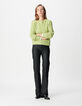 Schwarze Damen-Bootcut-Jeans beschichtet hoher Bund-1