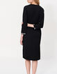 Vestido negro punto mensaje mangas I.Code-3