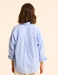 Chemise bleue motif rayures broderie double cœur I.Code-3