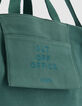 Gr&uuml;ne Damen-Totebag aus Segeltuch mit Stickerei-4