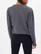 Jersey gris jaspeado cuello con tachuelas I.Code-2