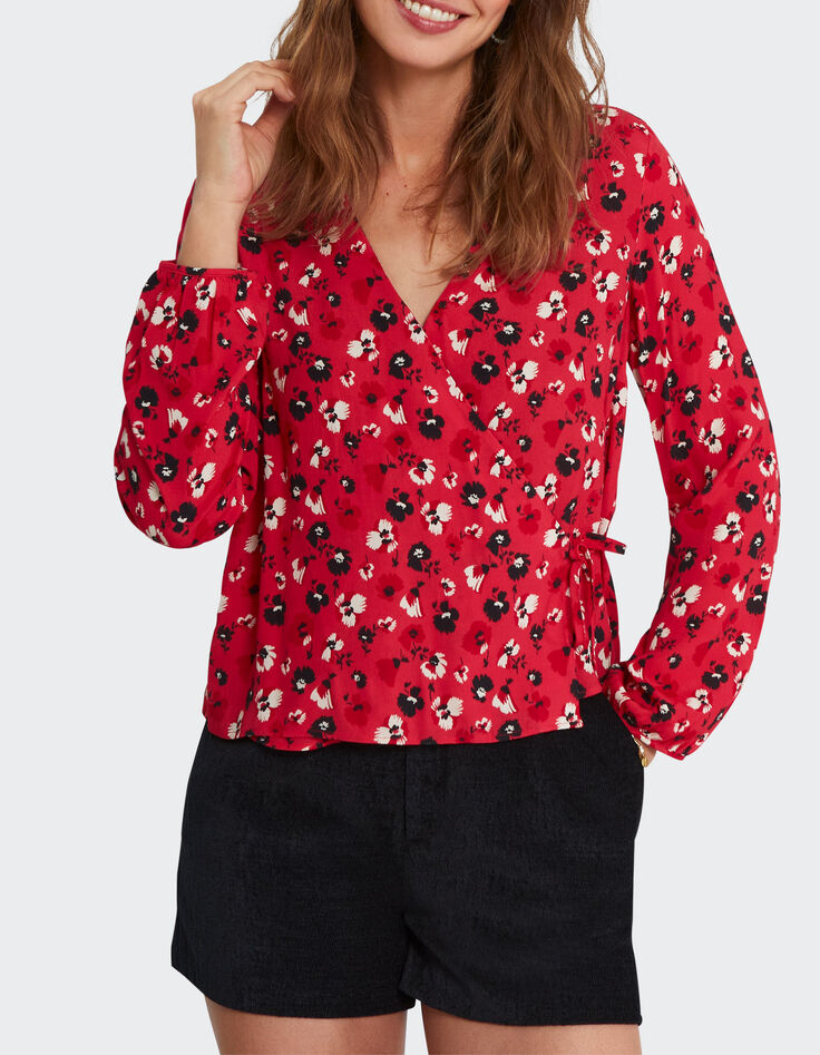 Blouse flash pink rock bloemenprint I.Code-1