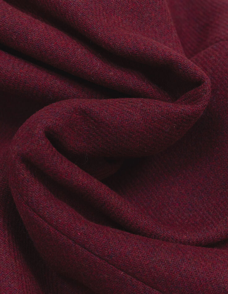 I.Code burgundy long coat-5