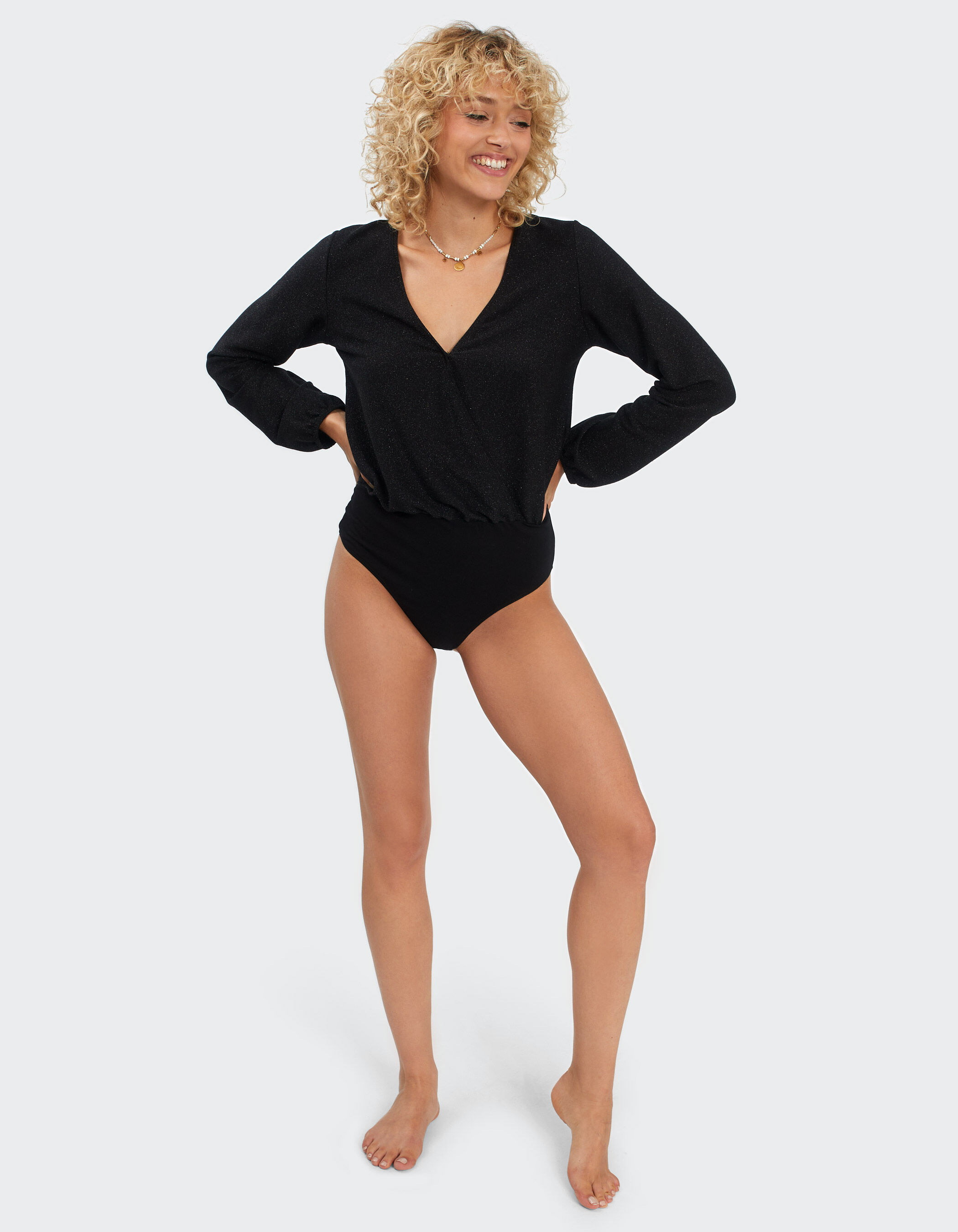 Body envolvente negro punto brillante I.Code