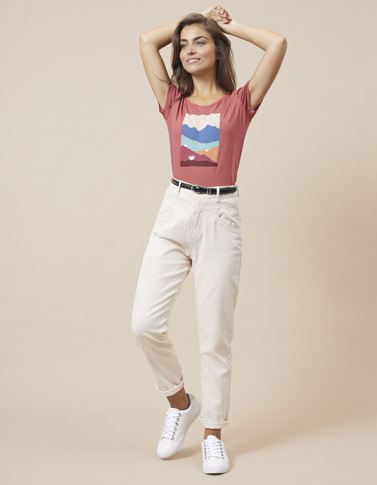 T-Shirt Blossom mit Landschaftsmotiv I.Code-5