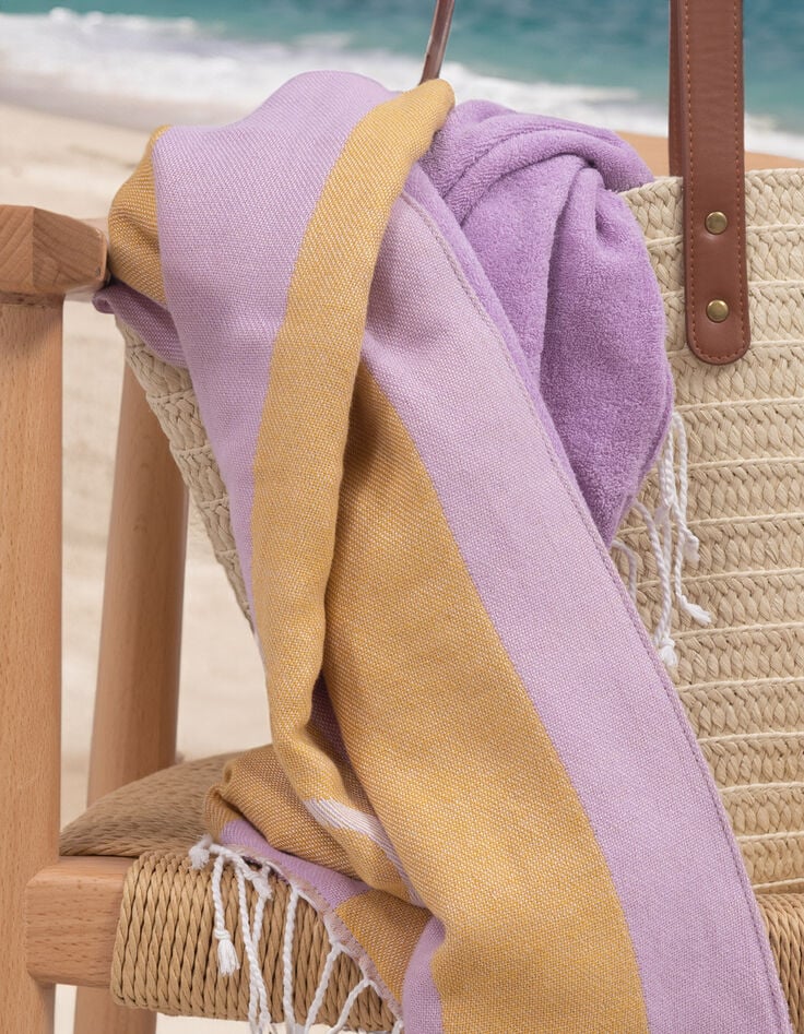 Foutah lilas et jaune I.Code-5 Foutah lilas et jaune I.Code-5