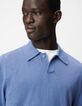 Poloshirt kurzarm blau geflammt Mesh Herren-4