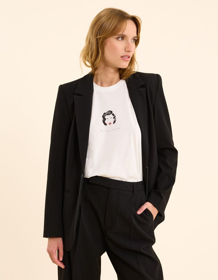 Weißes visuelles T-shirt Marilyn I.Code-1