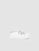Witte sneakers met gouden velcro I.Code-1
