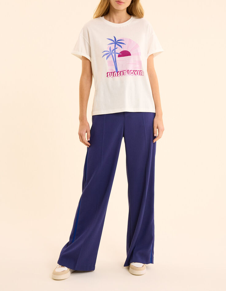 T-shirt manches courtes blanc coucher de soleil I.Code-6