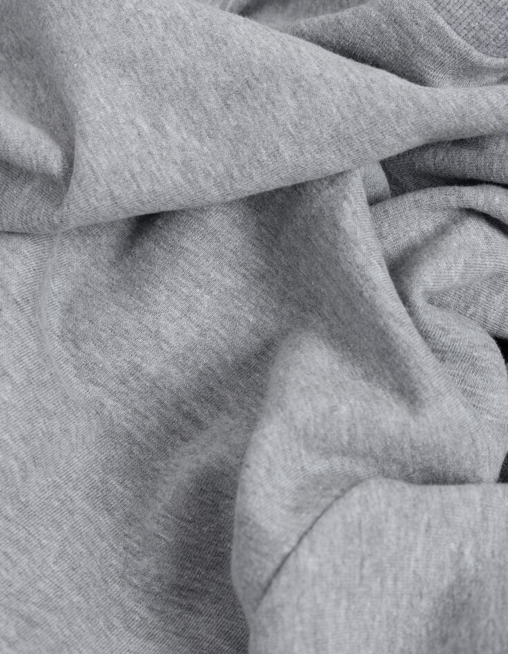 Graues Sweatshirt mit Juwelenausschnitt in &Uuml;bergr&ouml;&szlig;e Damen-9