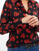 Camisa negra estampado ikat corazones I.Code-6