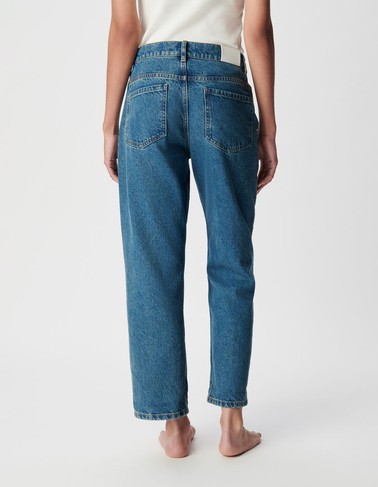 Blaue verk&uuml;rzte Boyfriend-Jeans Charlotte Damen-5