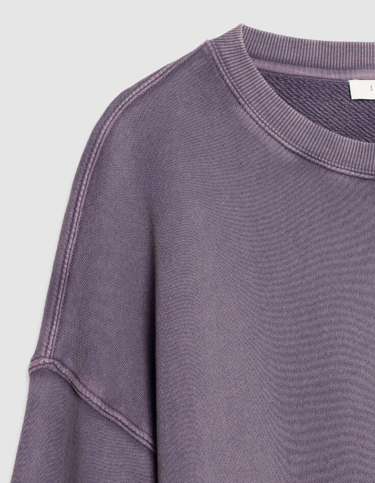 Sweat parma verwaschene Stickerei aus Fleece Herren-7