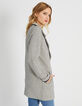 Manteau marine jacquard fantaisie I.Code-4