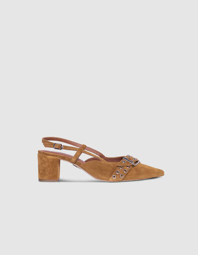 Camel Wildleder Slingback Pumps Damen - IKKS