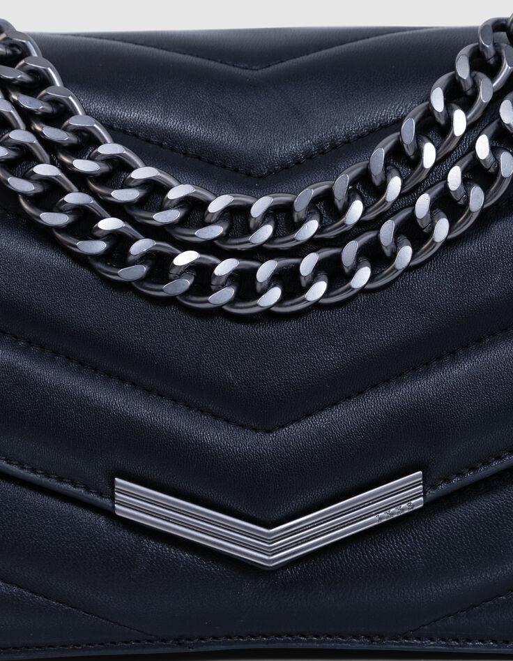 THE 1. Tasche schwarz gestepptes Leder Gr&ouml;&szlig;e M Damen-4