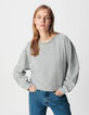 Graues Sweatshirt mit Juwelenausschnitt in &Uuml;bergr&ouml;&szlig;e Damen-2